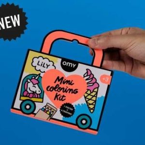 Mini Pocket Omy Unicornio para Colorear + 4 Lápices Color