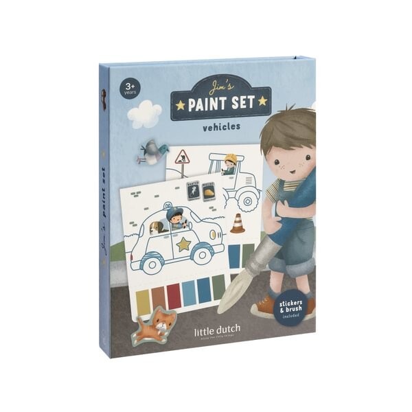 Set Pintura Agua Jim Vehículos Little Dutch