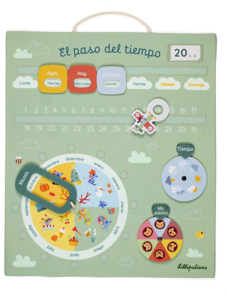 Calendario El paso del tiempo en castellano - Lilliputiens