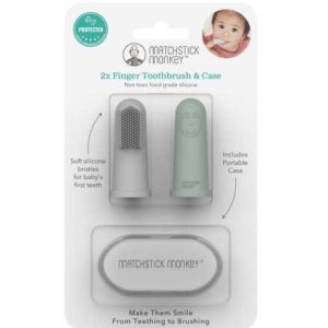 PACK 2 Cepillos de dedo Matchstic Verde Menta & Gris