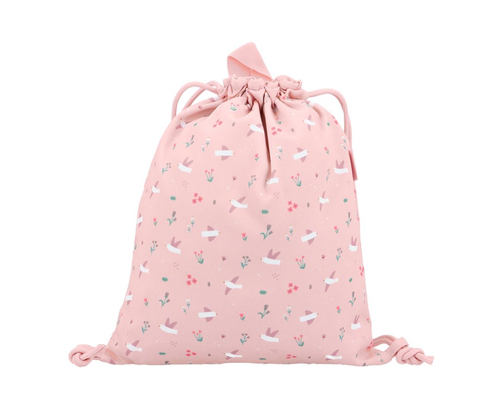 Mochila saco tela Blossom birds