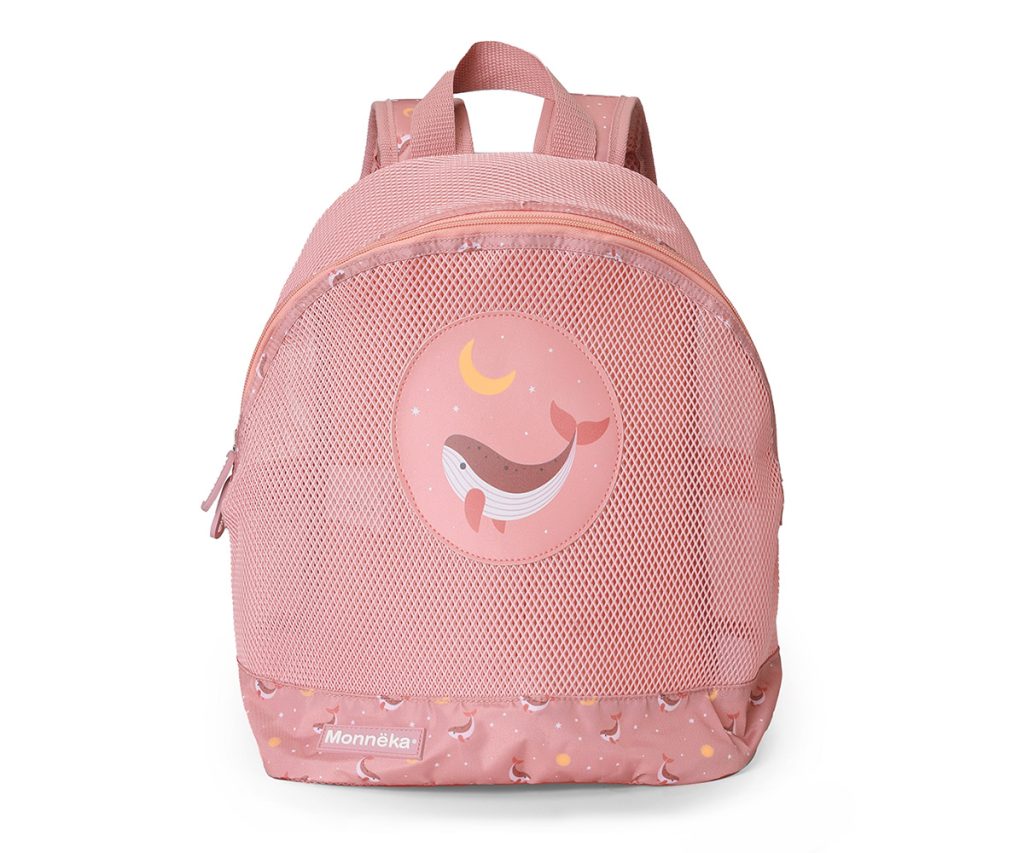 Mochila Infantil Antiarena. Whale Pink