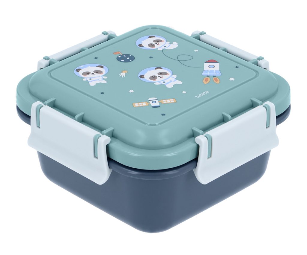 Caja almuerzo grande Pandas in space