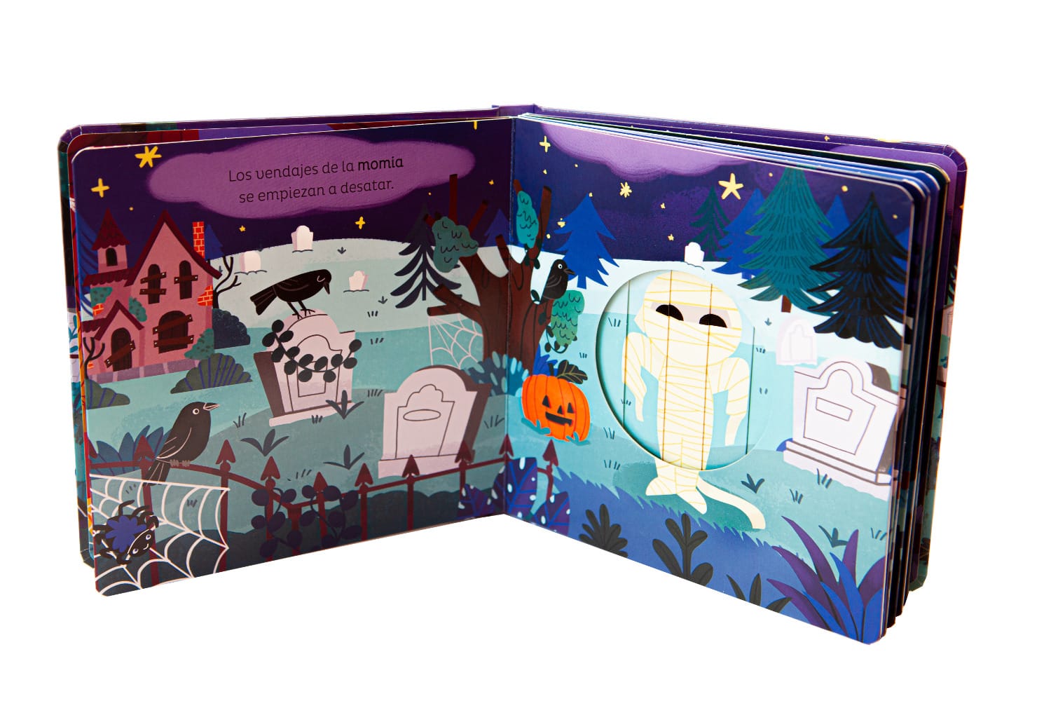 Ilustración de un cuento infantil de Halloween